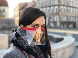 Mască din plastic KALIPSO - mască transparentă pentru gură și nas 1447162
